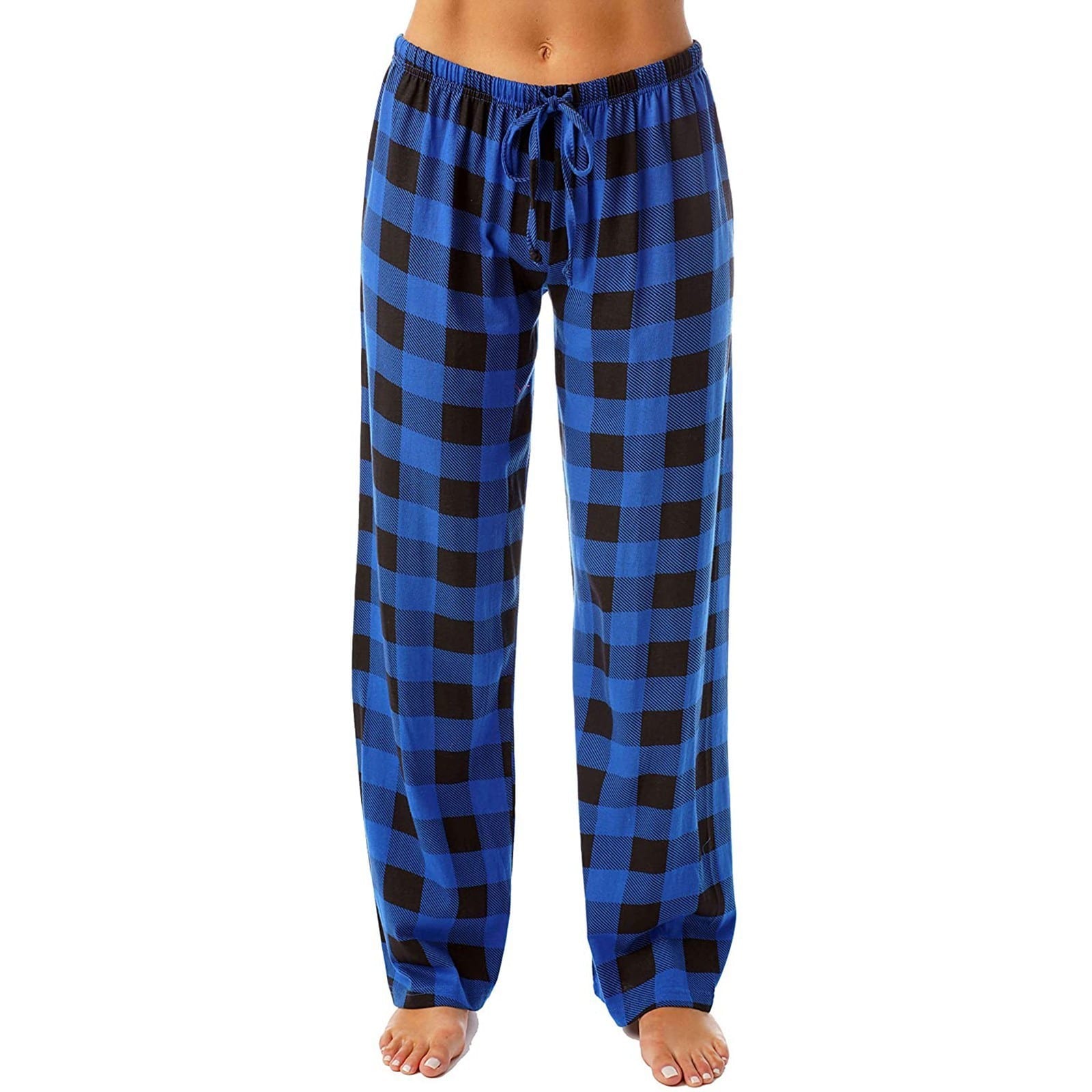 Pantalon style carreaux à cordon imprimé décontracté pour femmes – Image 8