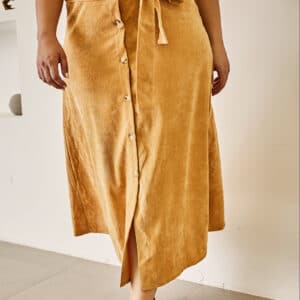 Jupe trapèze à simple boutonnage de mode pour femmes