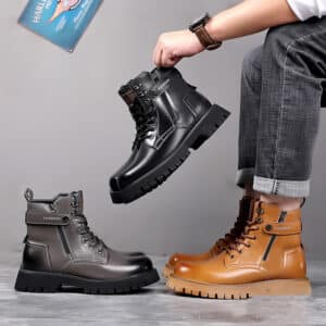 Bottines à semelles épaisses pour hommes