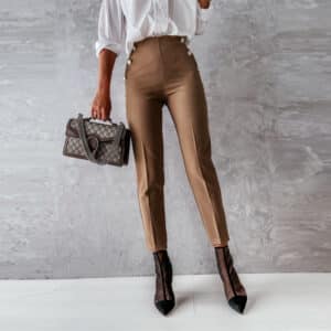 Pantalon de tailleur pour femmes. Pantalon de mode décontracté pour dames