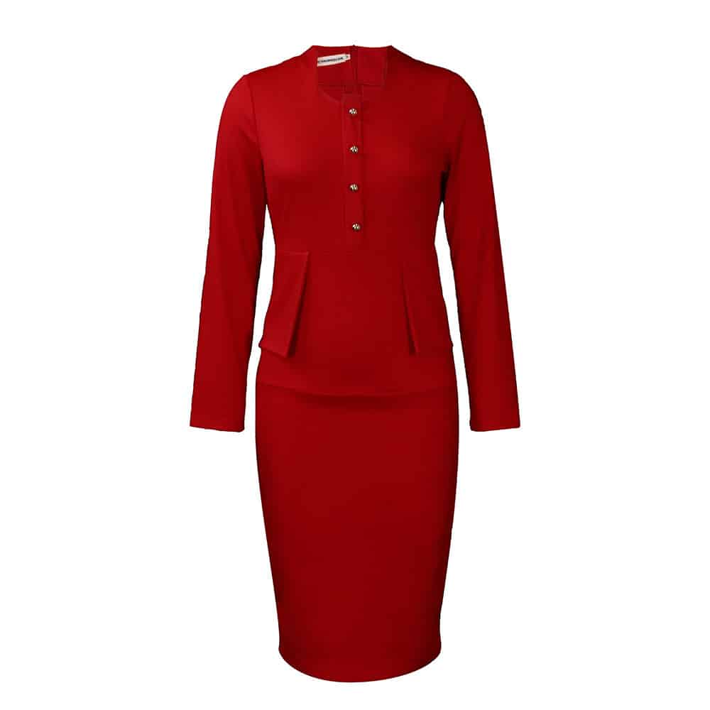 Robe de couleur unie à la mode pour femmes – Image 4