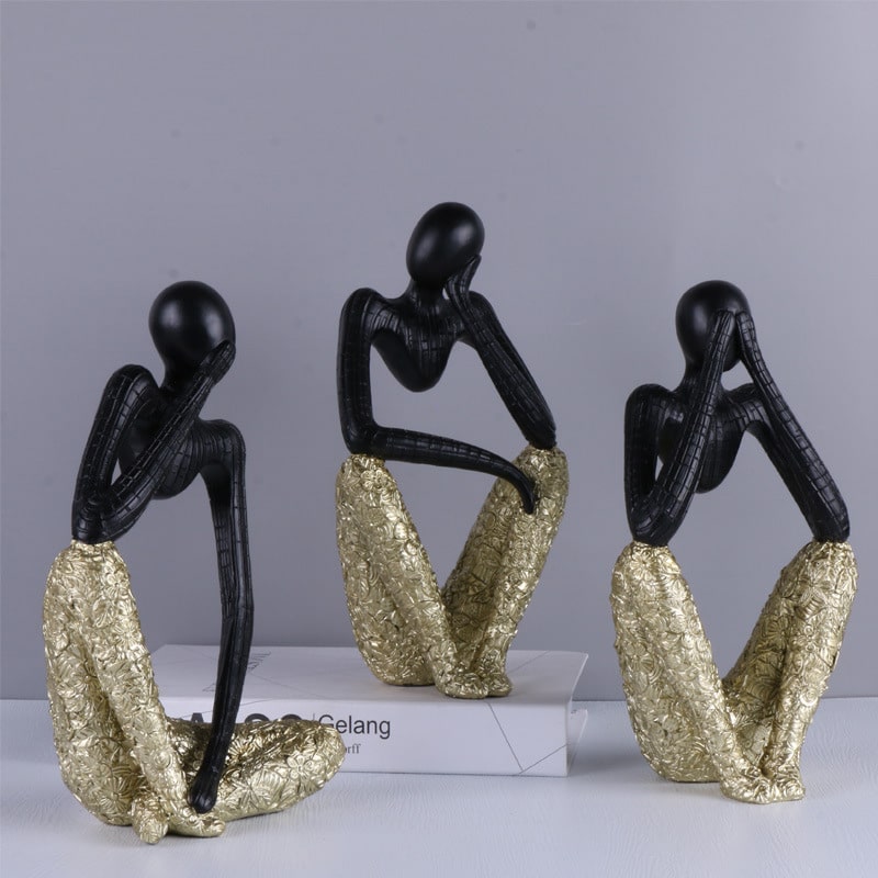 Figure abstraite de décoration d'intérieur en résine