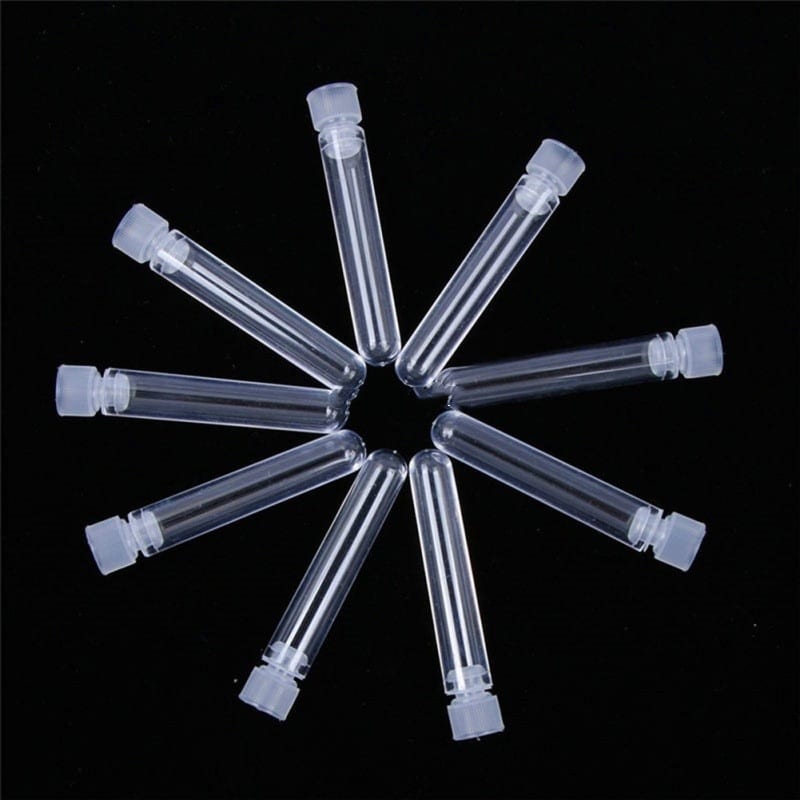 50 pièces. Tubes à essai en plastique transparent pour laboratoires – Image 3
