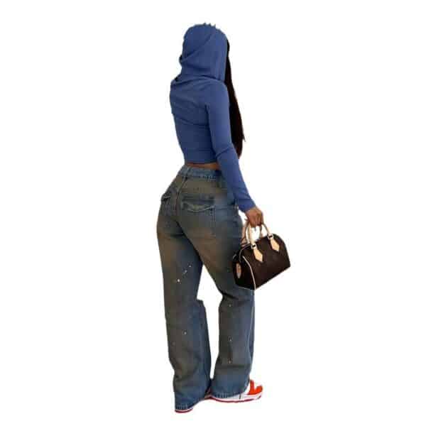 Pantalon en denim tendance à la mode pour femmes – Image 4