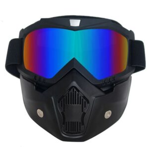 Casque de sécurité à lunettes spéciales pour motos