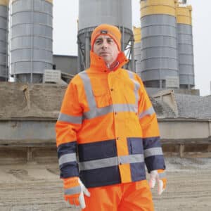 Vêtements d'avertissement réfléchissants en coton imperméable pour hommes