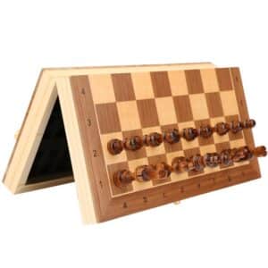 Jeu d'échecs en bois massif pour enfants