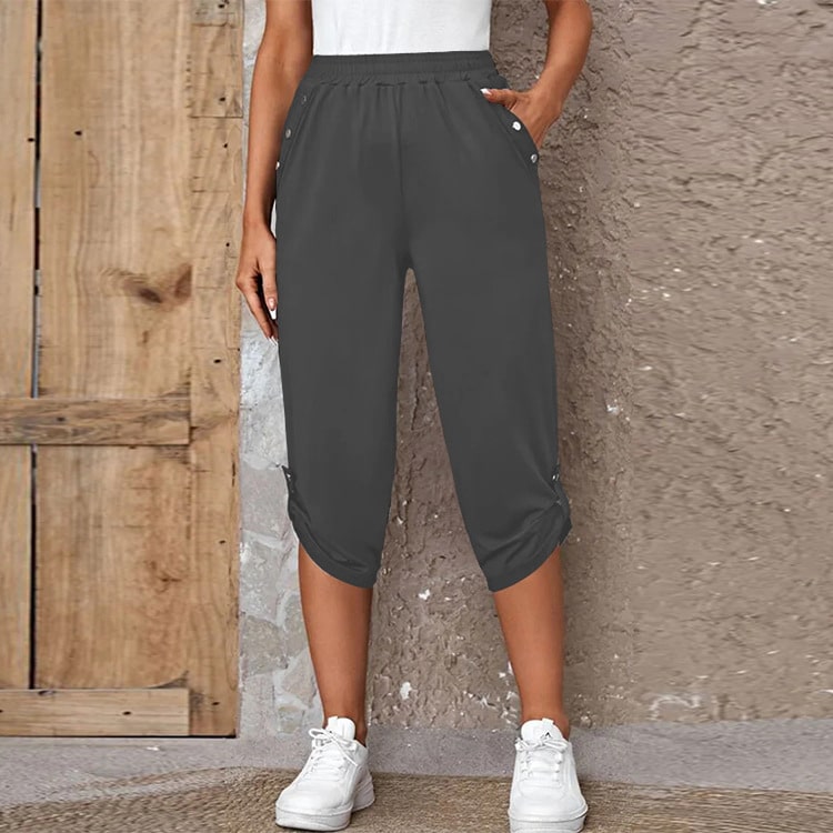 Pantalon à la mode à taille élastique pour femmes – Image 10