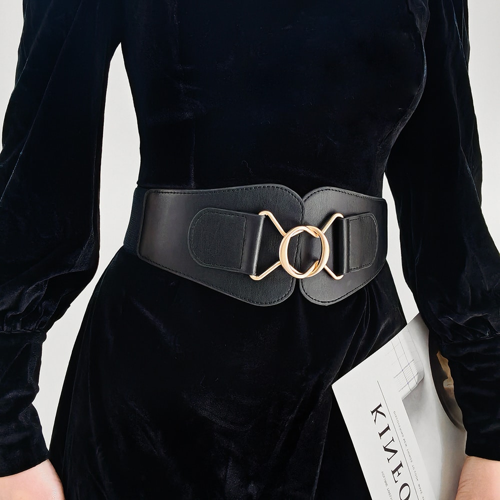 Ceinture rétro à joint géométrique pour femmes