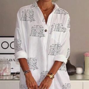 Chemise slim imprimée pour femmes