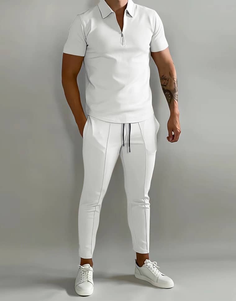 Costume de sport décontracté mince pour hommes – Image 6