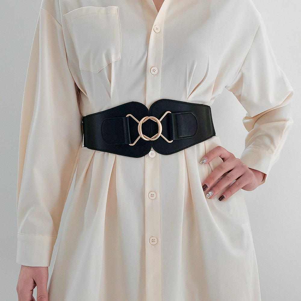 Ceinture rétro à joint géométrique pour femmes – Image 2