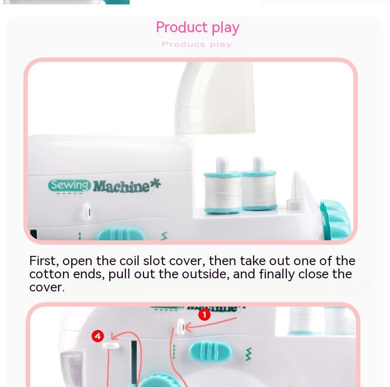 Machine à coudre électrique pour filles Petits appareils électroménagers. Jouets pour enfants – Image 8