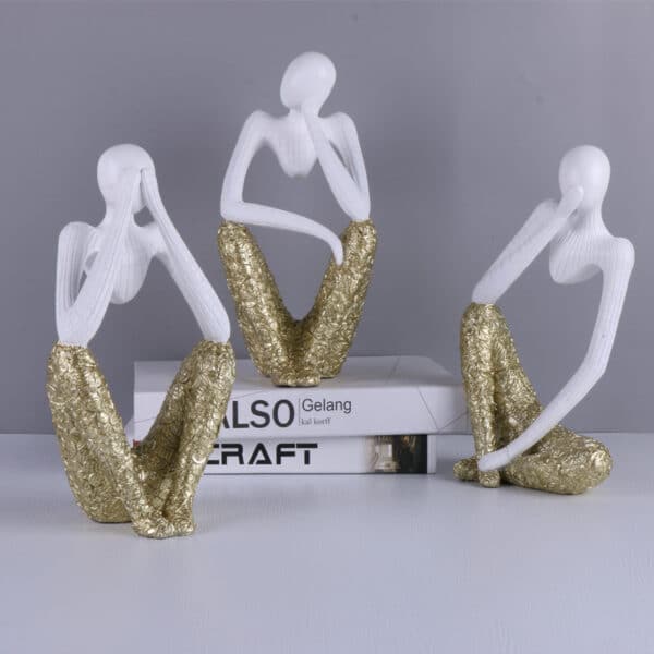 Figure abstraite de décoration d'intérieur en résine – Image 2
