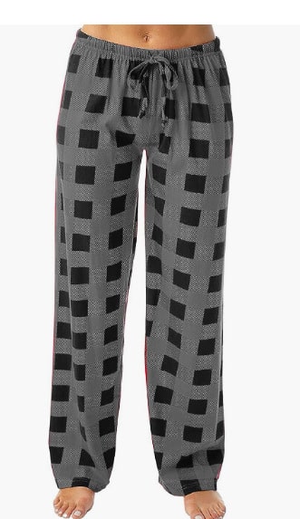 Pantalon style carreaux à cordon imprimé décontracté pour femmes – Image 9