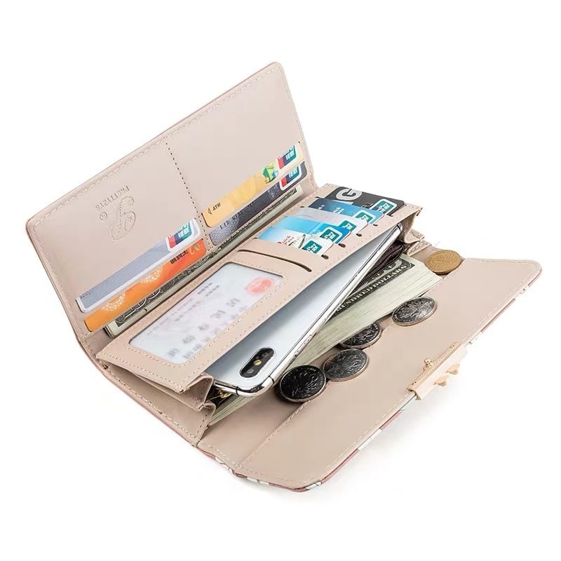 Portefeuille avec boucle à glissière et à la mode pour femmes – Image 4