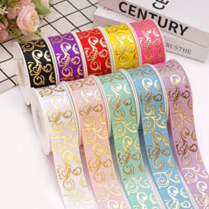 Sangle nervurée et dorée de 38 mm