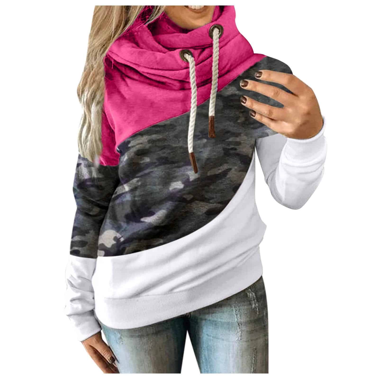 Sweatshirt à capuche camouflage à la mode pour femmes