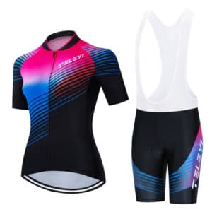 Maillot de cyclisme à manches courtes pour femmes Combinaison de cyclisme