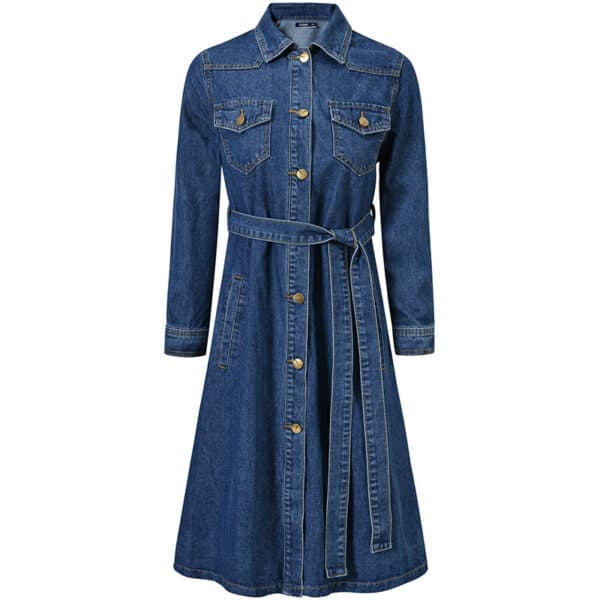 Robe en jeans décontractée à la mode pour femmes – Image 2