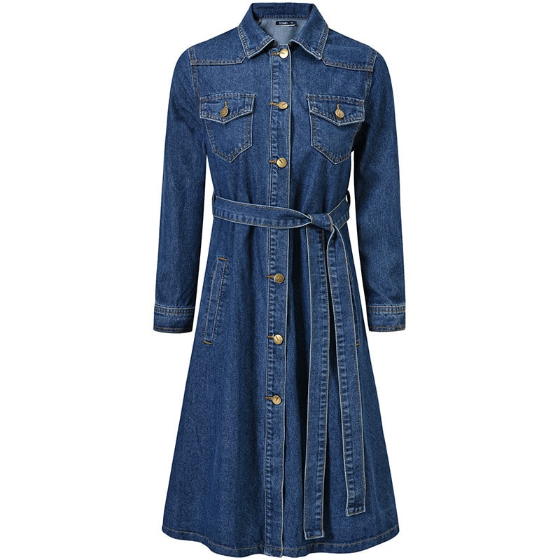 Robe en jeans décontractée à la mode pour femmes – Image 2