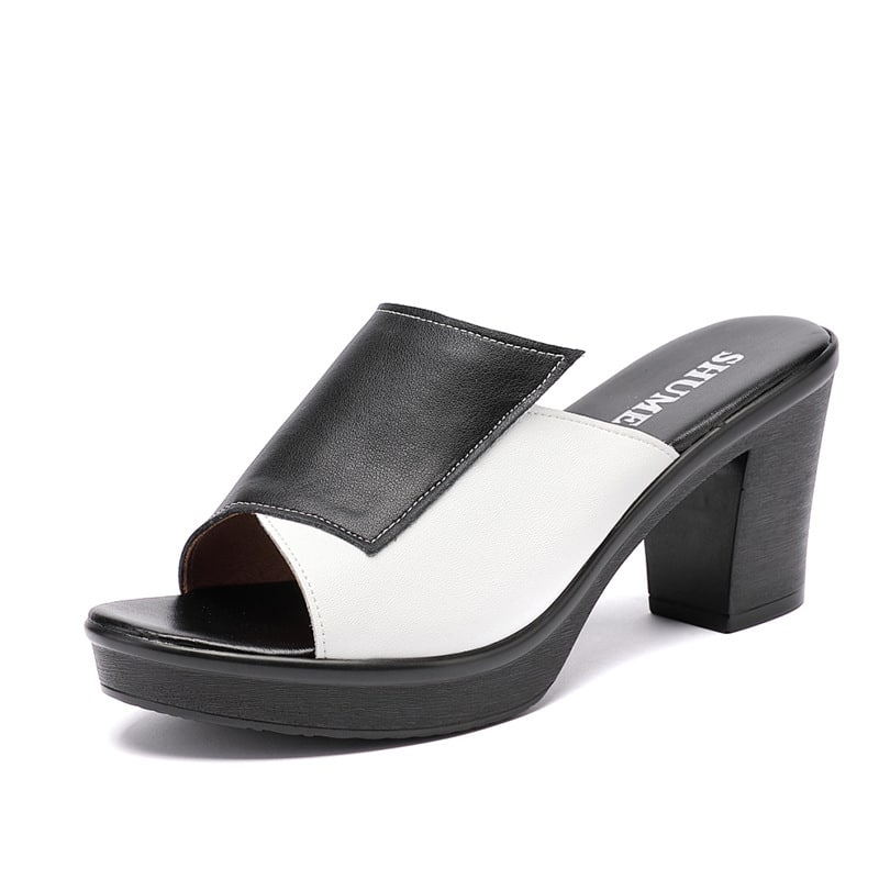 Sandales à talons hauts et épais tendances pour femmes – Image 6