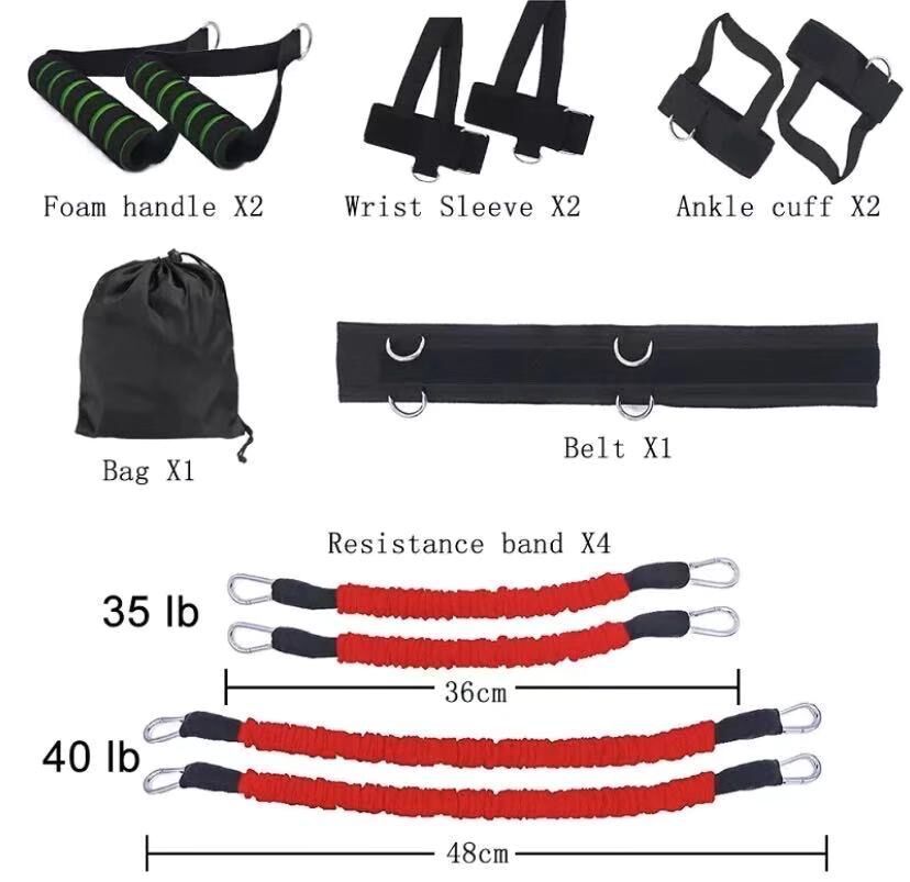 Accessoires de fitness. Outils d'entraînement sportifs. Corde d'entraînement élastique en latex – Image 7
