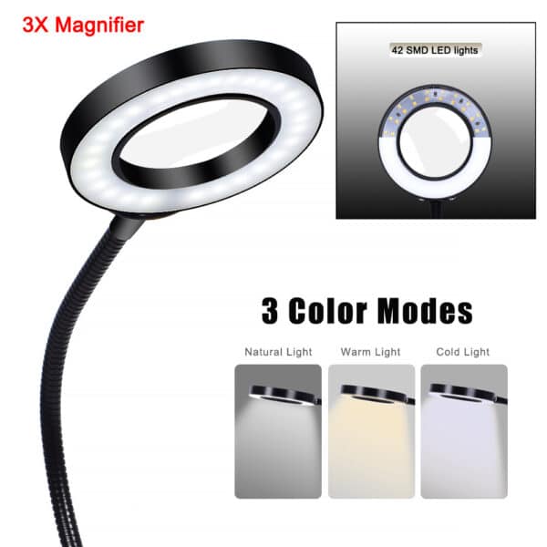 Loupe à lampe LED pour la station de soudure. Éparation station à souder LED – Image 4
