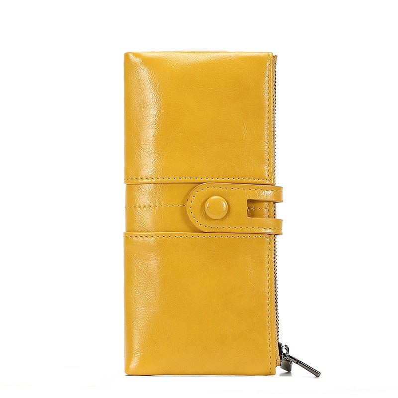 Portefeuille vintage long anti-magnétique pour femmes – Image 9