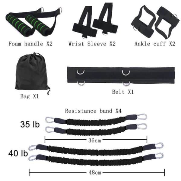 Accessoires de fitness. Outils d'entraînement sportifs. Corde d'entraînement élastique en latex – Image 4