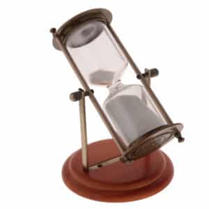 Sablier rotatif en métal