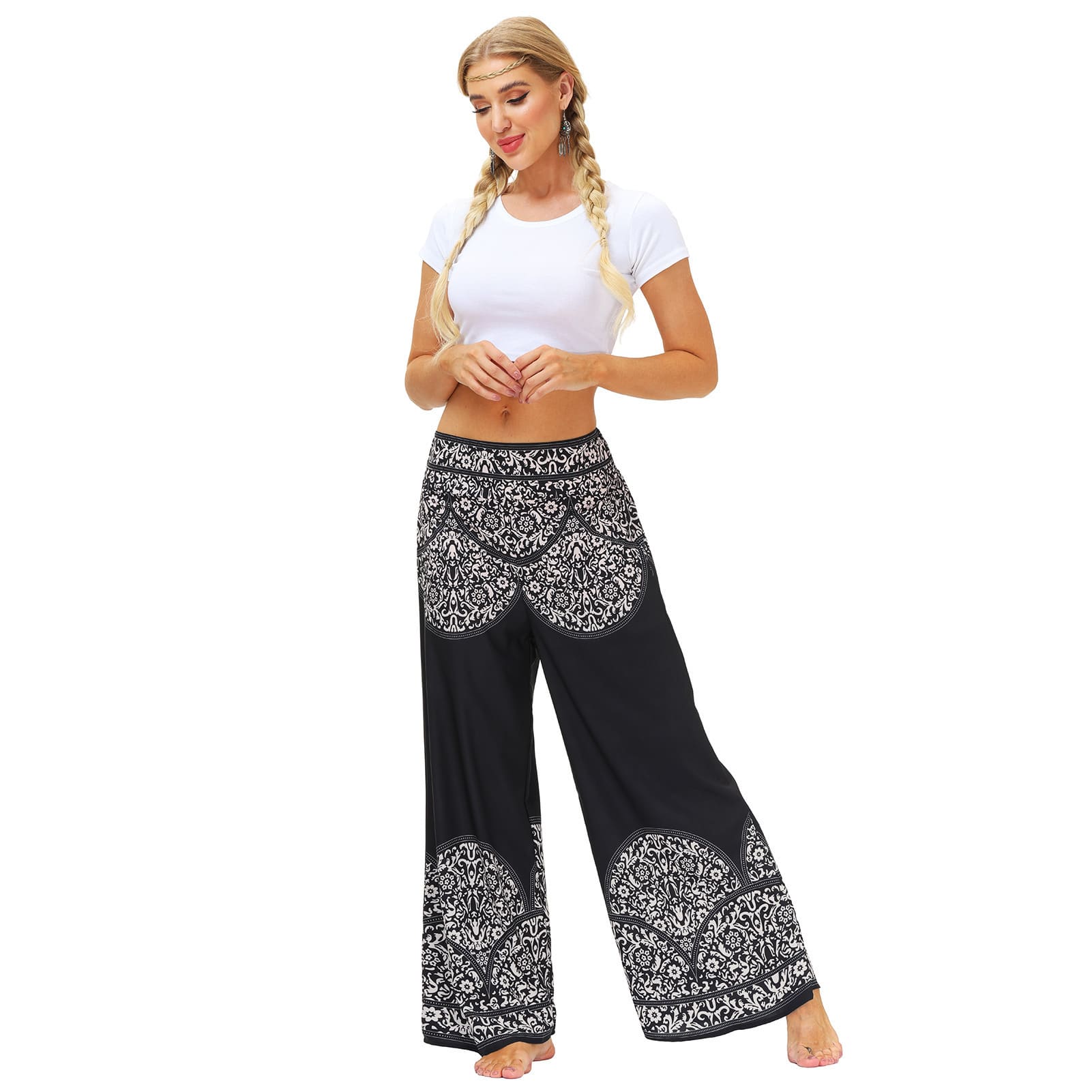 Pantalon de survêtement à jambe large pour femmes – Image 2