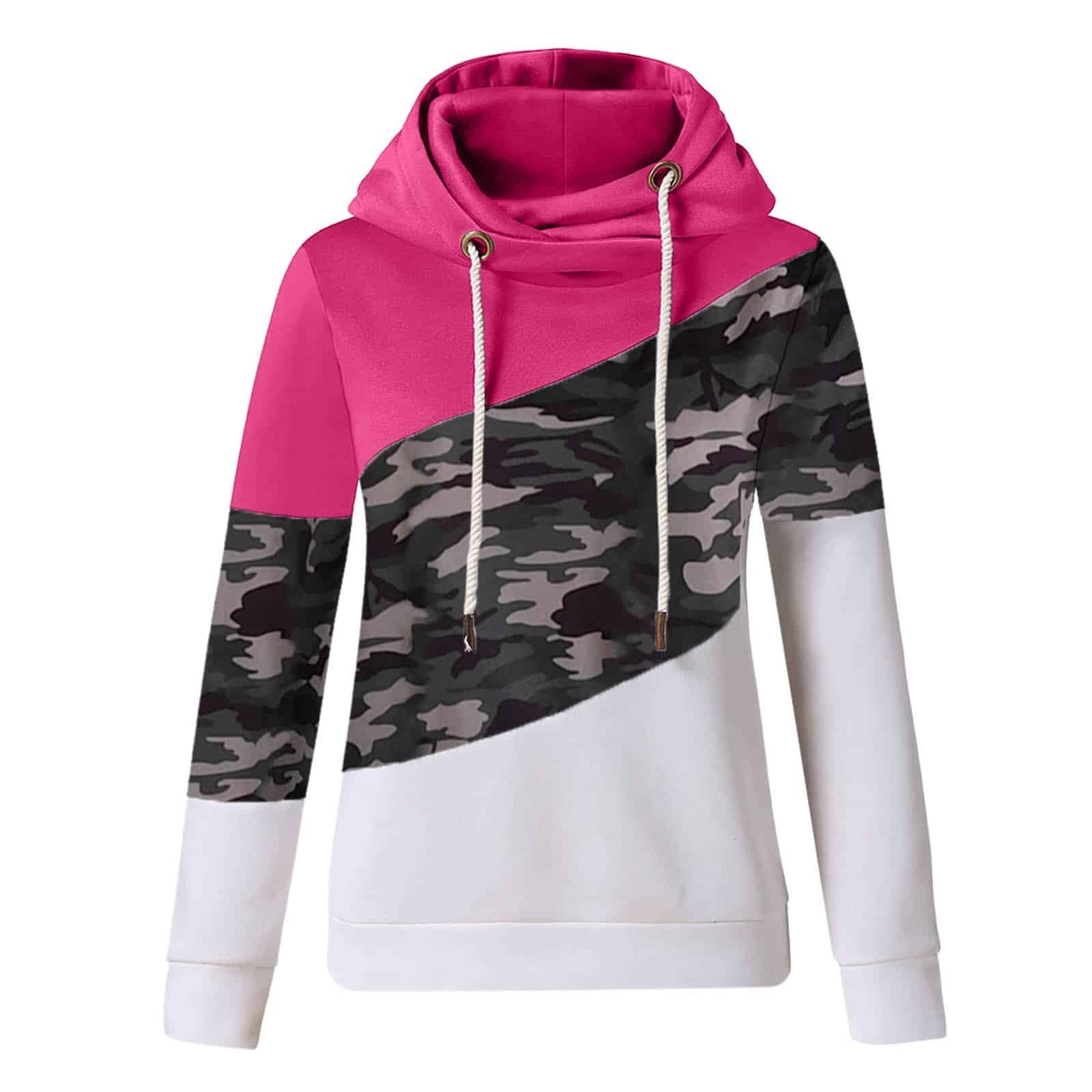 Sweatshirt à capuche camouflage à la mode pour femmes – Image 2