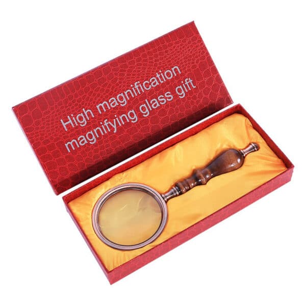Loupe en bois d'ébène à verre optique rétro de qualité supérieure – Image 3