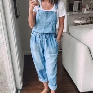 Salopette en jeans décontractée avec cordon de serrage