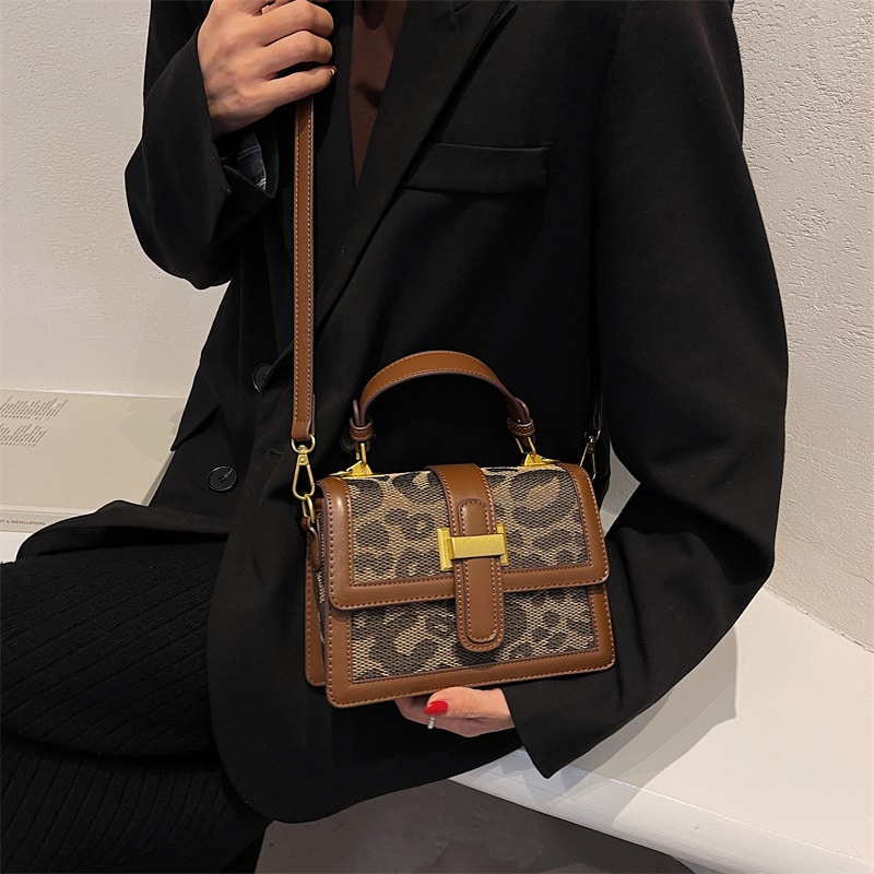 Sac rétro de doublure en cuir à la mode pour femmes – Image 5