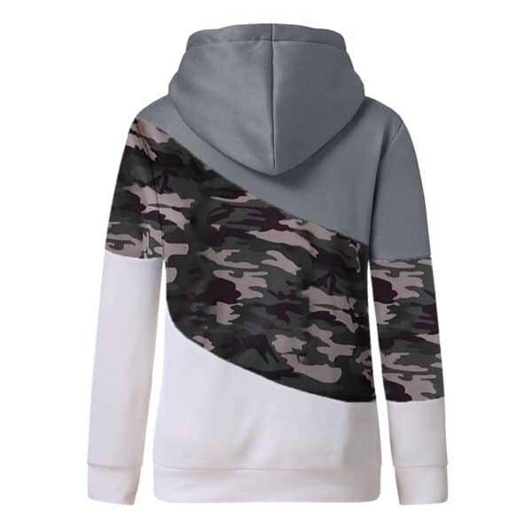 Sweatshirt à capuche camouflage à la mode pour femmes – Image 3