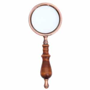 Loupe en bois d'ébène à verre optique rétro de qualité supérieure
