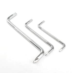 3 pièces. Tournevis incurvés à coude et à angle droit en fleur de prunier