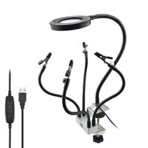 Loupe à lampe LED pour la station de soudure. Éparation station à souder LED
