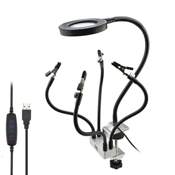 Loupe à lampe LED pour la station de soudure. Éparation station à souder LED