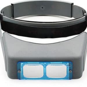 Porte-loupe. Loupe montée sur la tête à fort grossissement