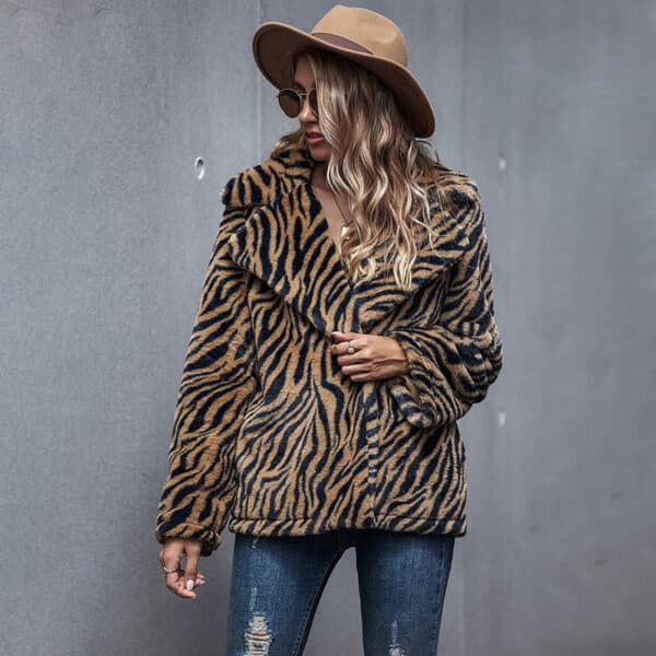 Veste longue à revers et à la mode pour femmes à manches longues – Image 8