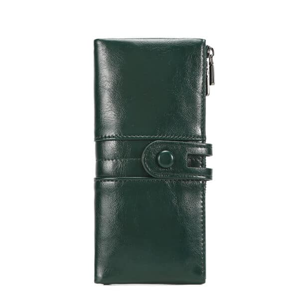 Portefeuille vintage long anti-magnétique pour femmes – Image 5
