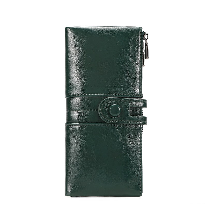 Portefeuille vintage long anti-magnétique pour femmes – Image 5