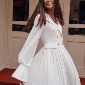 Robe blazer à doubles boutonnages de mode tendance pour femmes