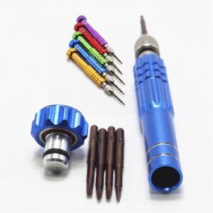 Tournevis de précision en alliage d'aluminium cinq en un