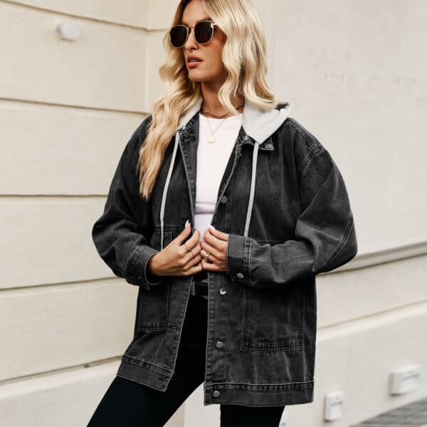 Veste rétro ample en denim à la mode pour femmes – Image 6