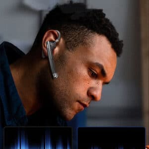 Oreillette bluetooth sans fil 5.1 avec réduction du bruit étanche et à affichage numérique