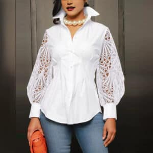 Chemise de mode à manches pull pour femmes